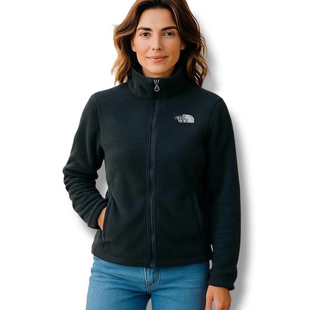 The North Face Women’s Full Zip Jacket Performance Outdoor Fleece Black Medium